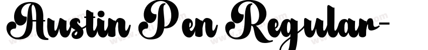 Austin Pen Regular字体转换